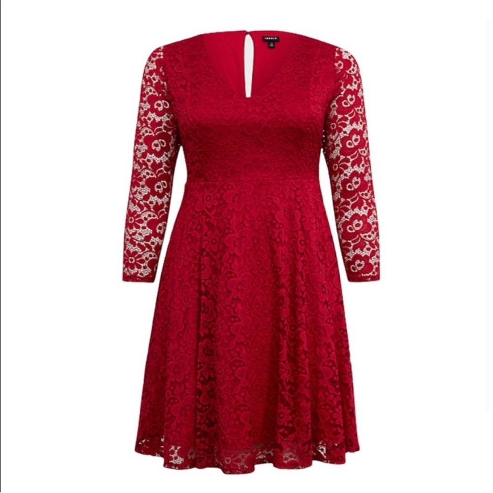 Red formal dress